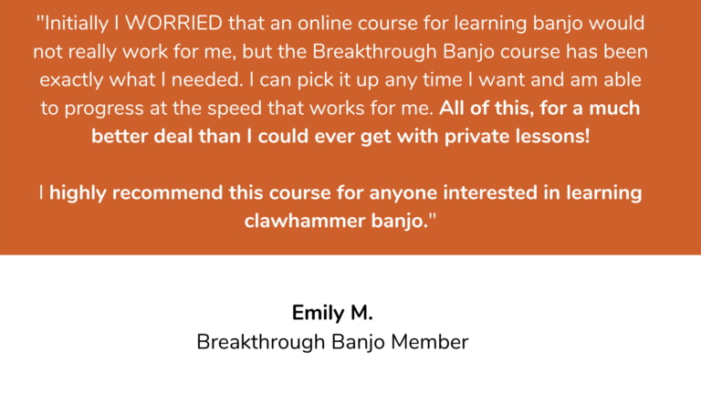 Emily M. Breakthrough Banjo course review